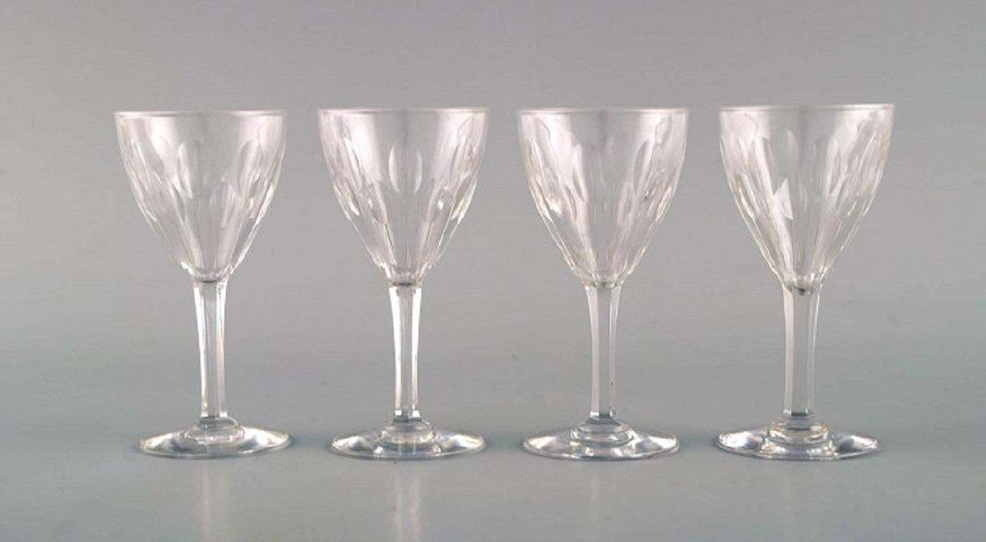 Baccarat, France, Seven Tallyrand Glasses In Clear Mouth Blown Crystal Glass photo Home Decor