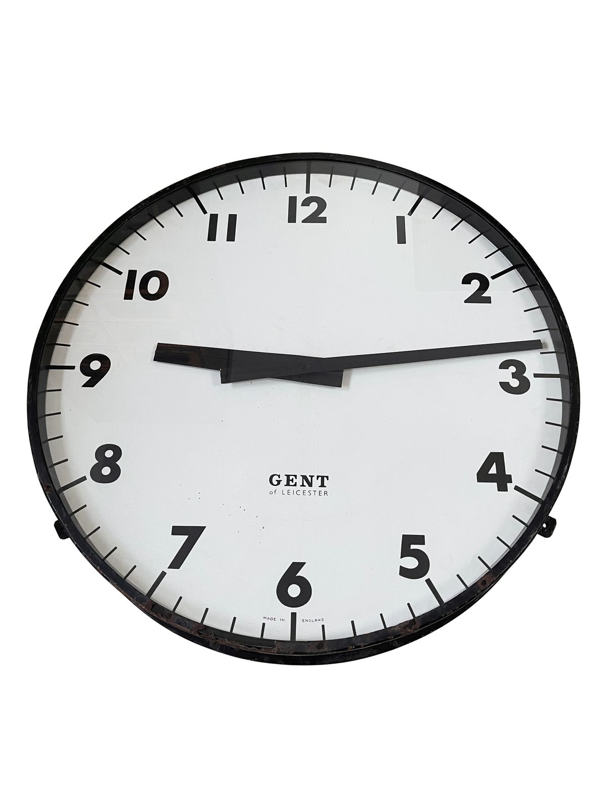 Huge Xl 38 Inch Industrial Gents Of Leicester Railway Station Platform Factory Wall Clock photo 3495.0