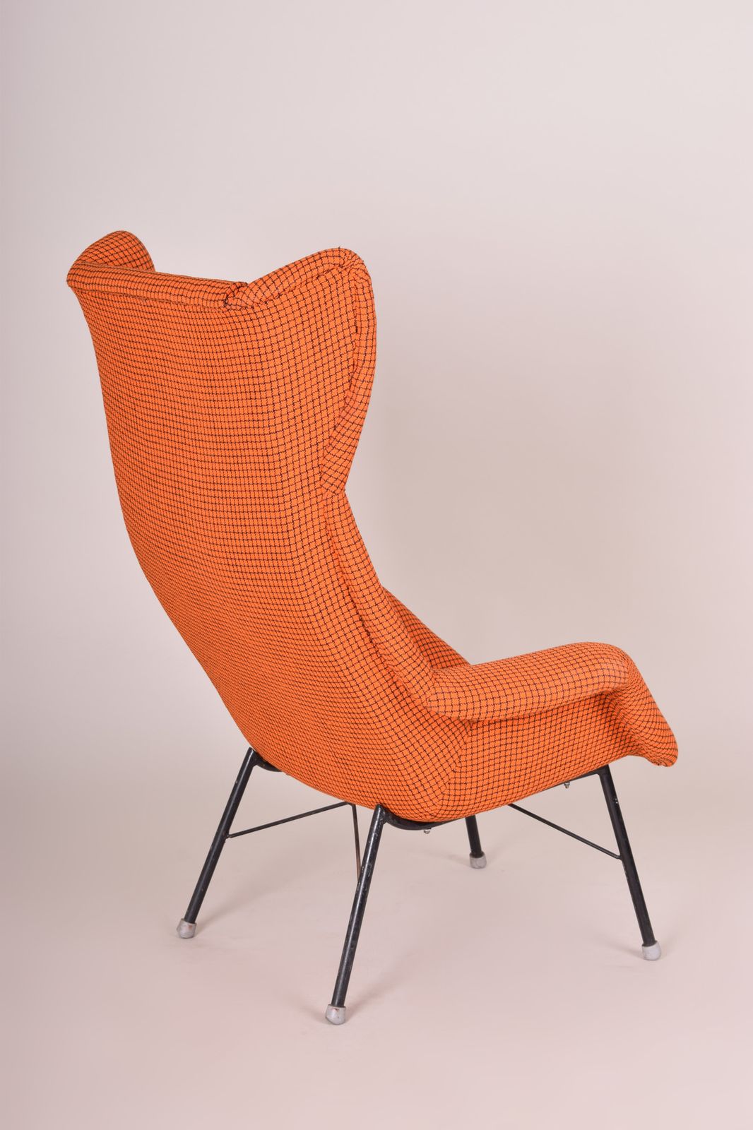 Orange Mid Century Modern Armchair, Made In 1960s Czechia. Restored. Navratil. photo Furniture