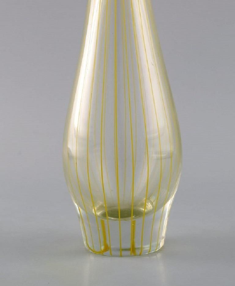 Bengt Orup For Johansfors, Strict Vase In Art Glass, 1960s photo 383.0