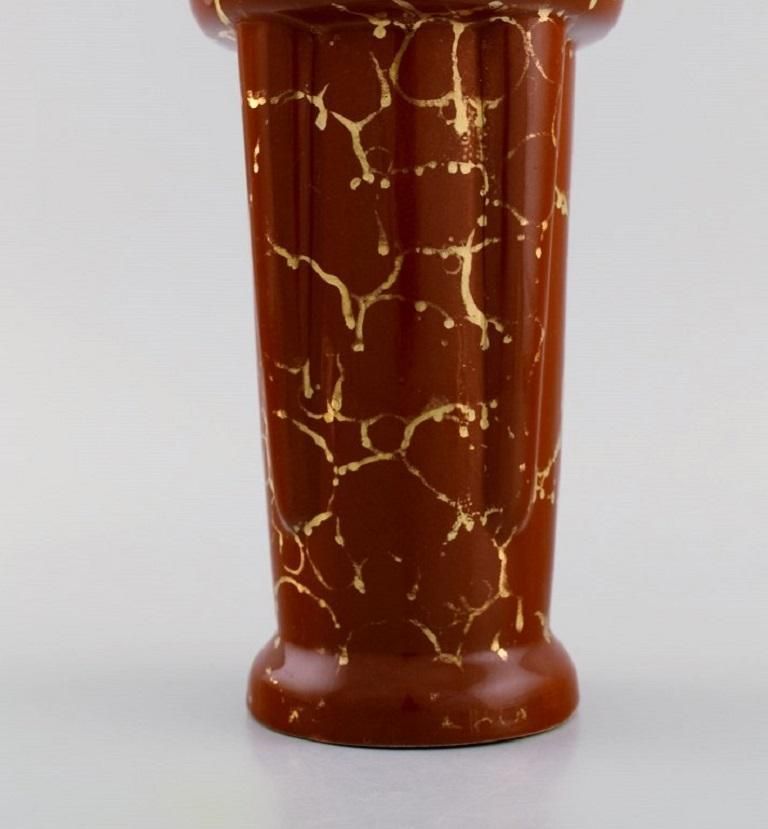 Lucien Brisdoux, France, Art Deco Vase In Glazed Stoneware, 1930/40s photo 536.0