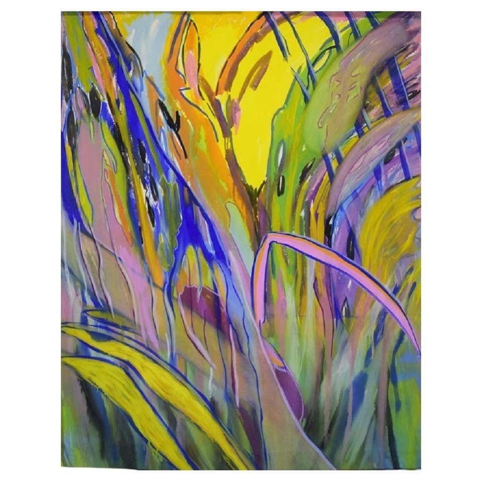 Ivy Lysdal, Mixed Media On Cardboard, Large Abstract Modernist Painting