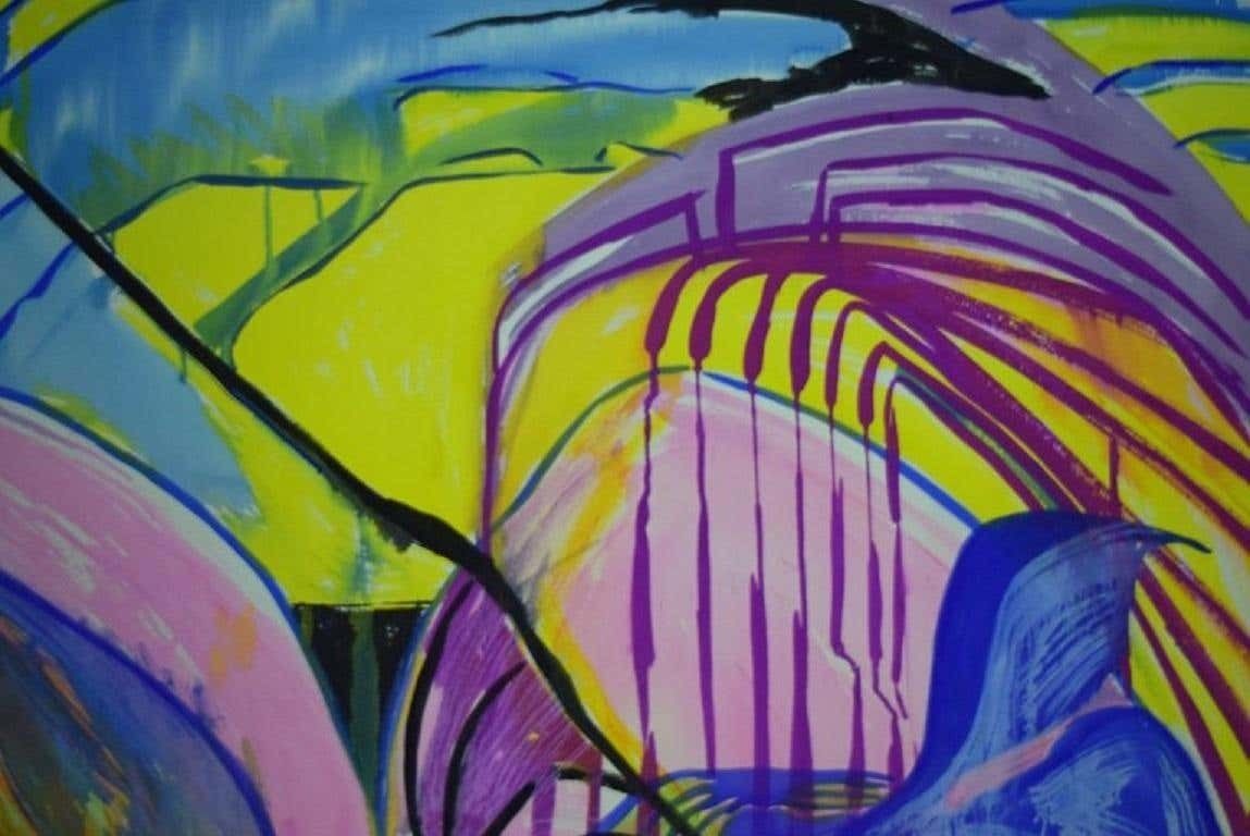 Ivy Lysdal, Mixed Media On Cardboard, Large Abstract Modernist Painting photo vinterior