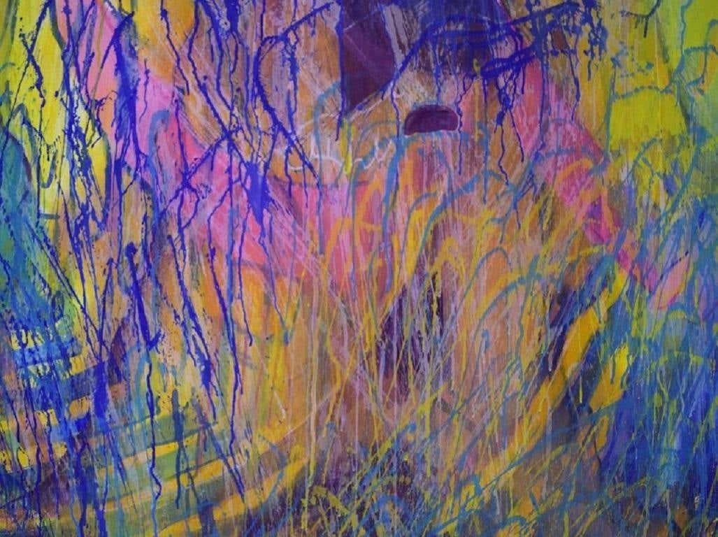 Ivy Lysdal, Mixed Media On Cardboard, Large Abstract Modernist Painting photo Art