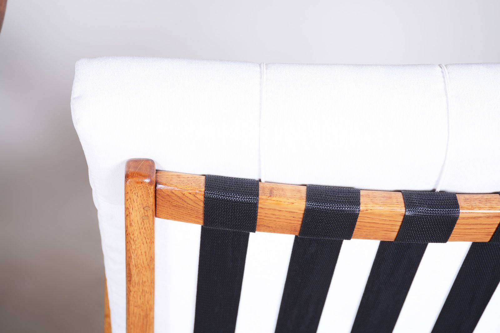 White Mid Century Armchairs Made In Czechia '50s. By Jan Vanek, Fully Restored photo 1200.0