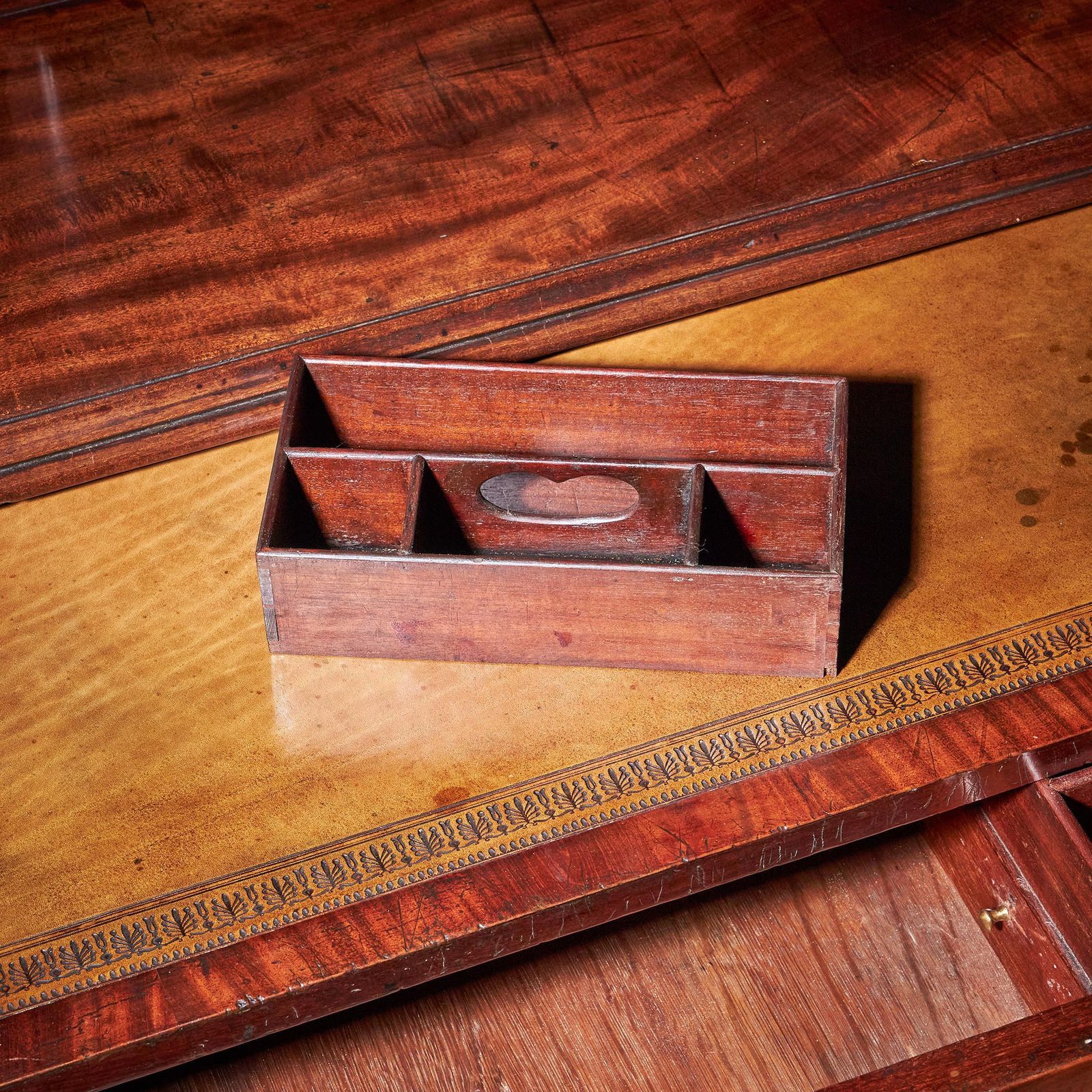 A George II Irish Mahogany Secretaire Kneehole Bookcase Att. C. Hearn photo vintage