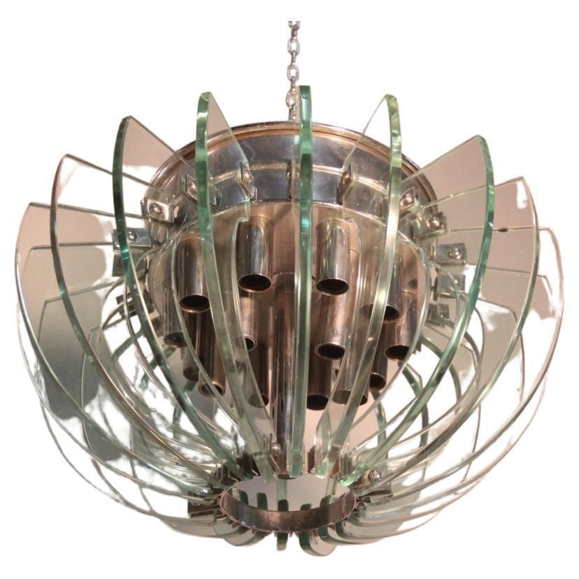 Mid Century Italian Sculptural Chandelir Gallott&Radice 1960s Crystl And Brass photo furniture