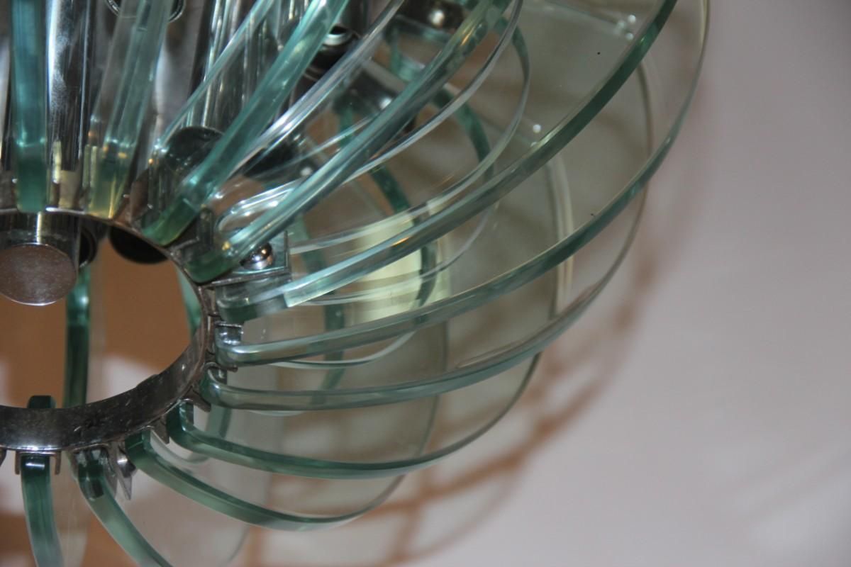 photo for sale Mid Century Italian Sculptural Chandelir Gallott&Radice 1960s Crystl And Brass
