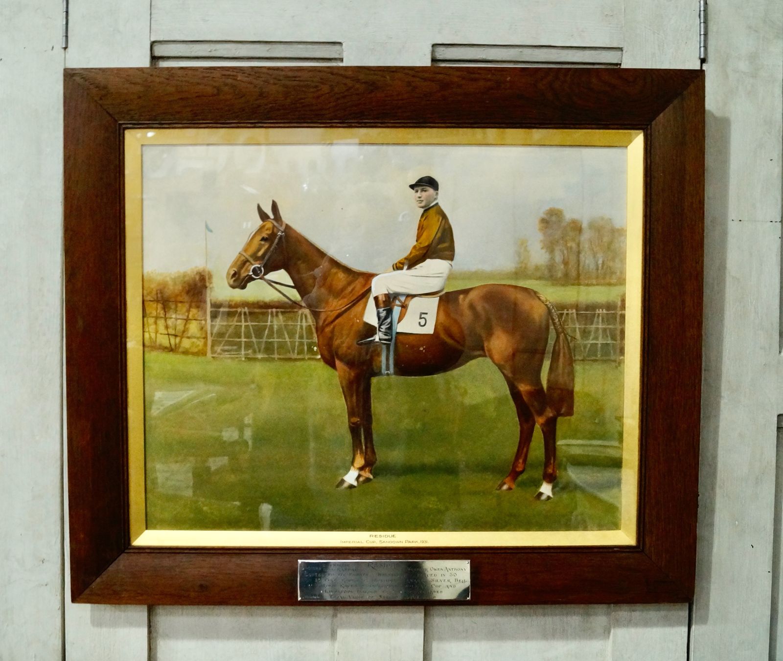 Oak Framed Sandown Park Imperial Cup Painted Print