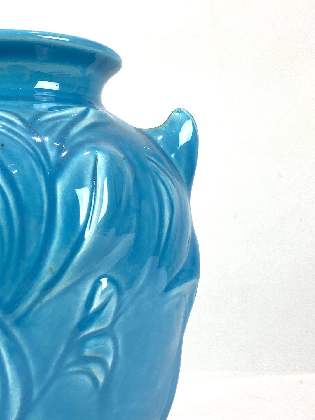 Ceramic Vase With Light Blue Glaze Of Knapstrub Ceramics From 1960s photo for sale