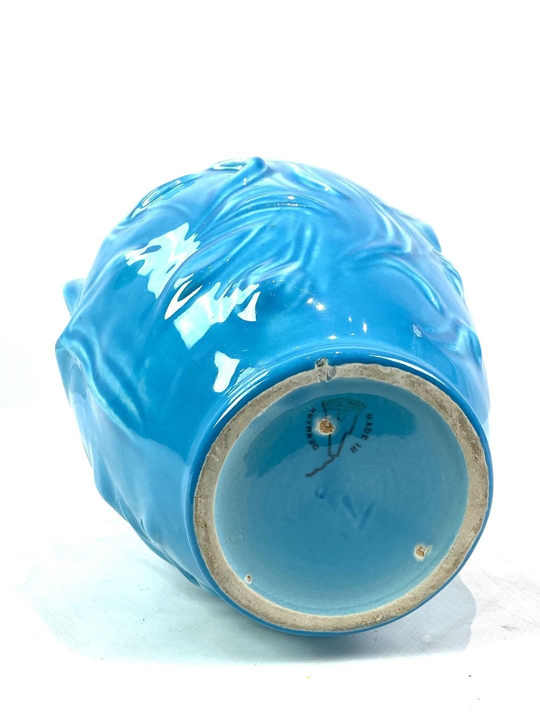 Ceramic Vase With Light Blue Glaze Of Knapstrub Ceramics From 1960s photo buy