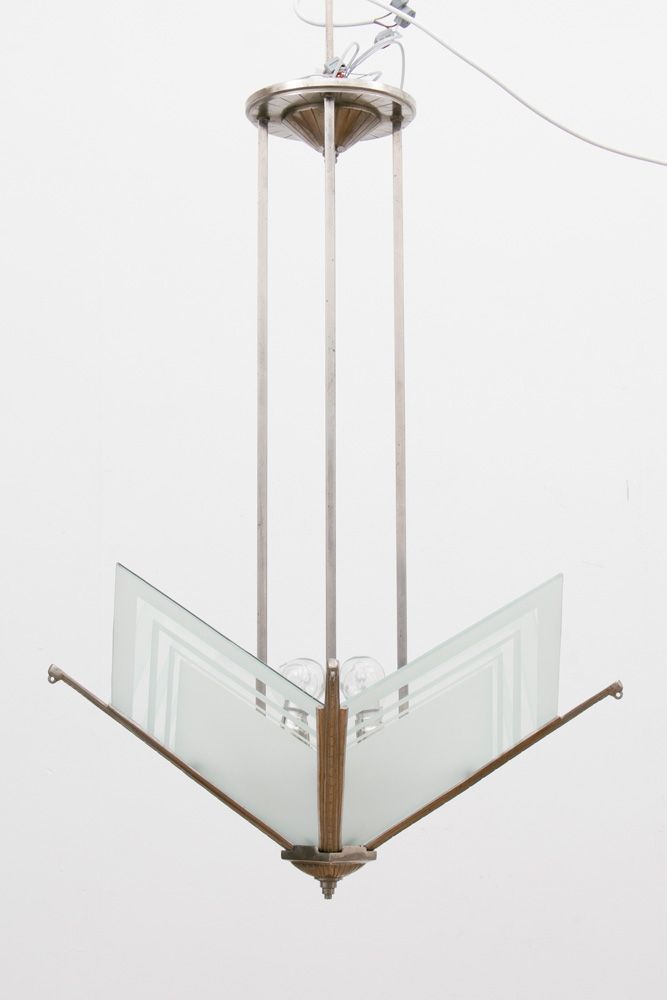 French Modernist Art Deco Pendant Light C.1930 photo furniture