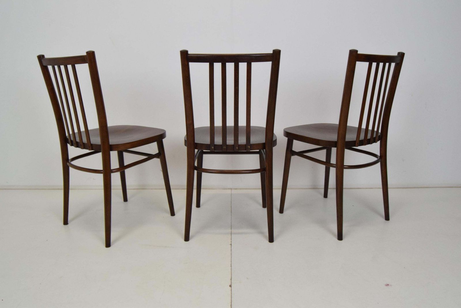 Mid Century Set Of Three Chairs,Ton,1960's. photo buy