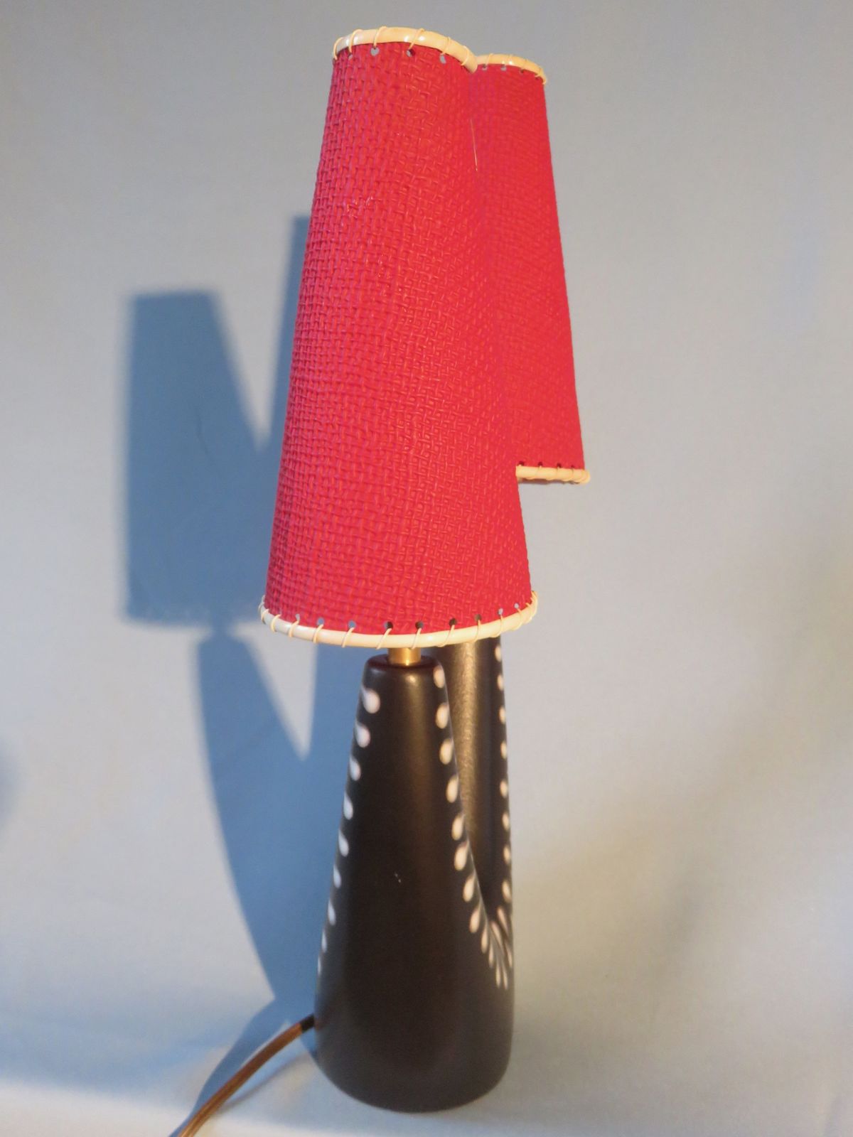 Stoneware Bedside Lamp With Two Asymmetrical Arms. Soholm. Denmark 1955 photo furniture