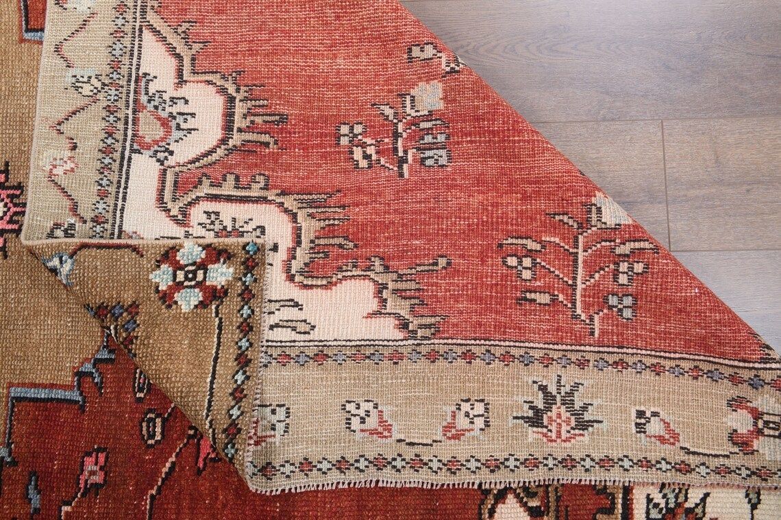 5x11 Vintage Turkish Oushak Area Rug Handmade Wool Rug Red Rugs Farmhouse Decor One Of A Kind Boho Decor Made In Turkey Carpet photo buy