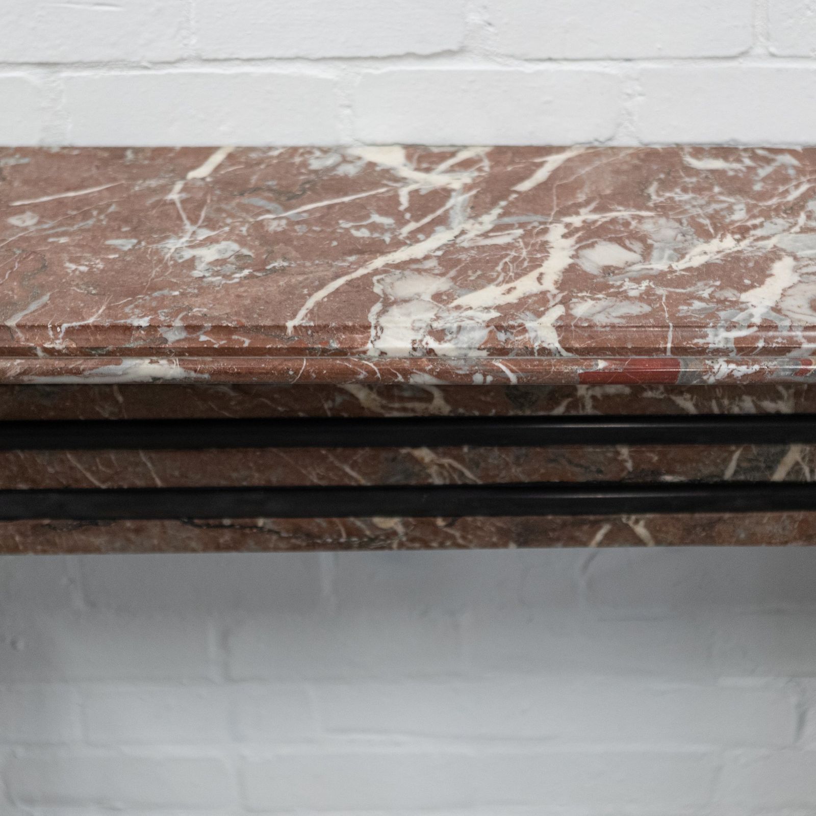 photo buy Antique Edwardian Rouge Royal Red Marble Fireplace