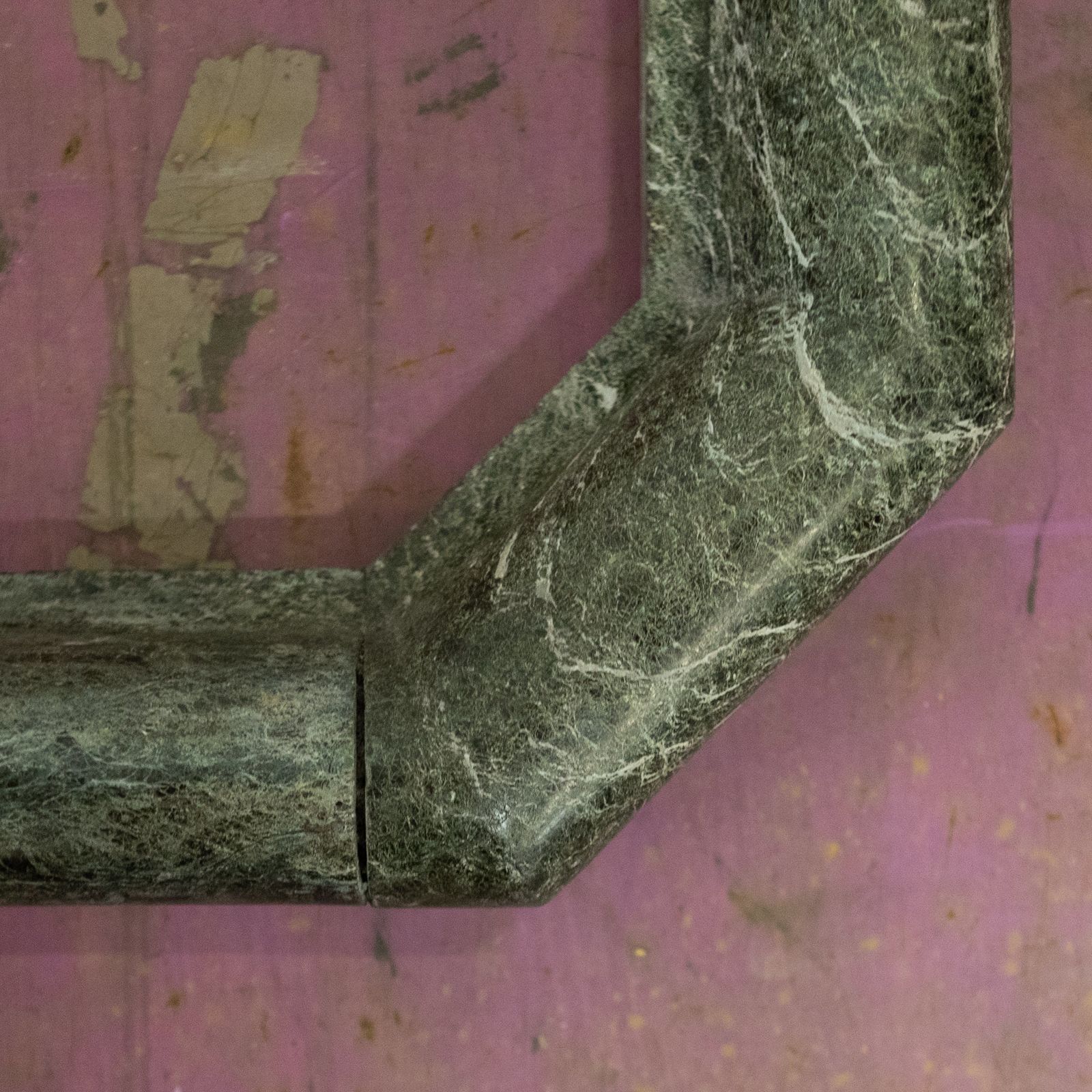 Antique Green Marble Fireplace Fender | Verde Antico Curb Fender photo Home Fixtures