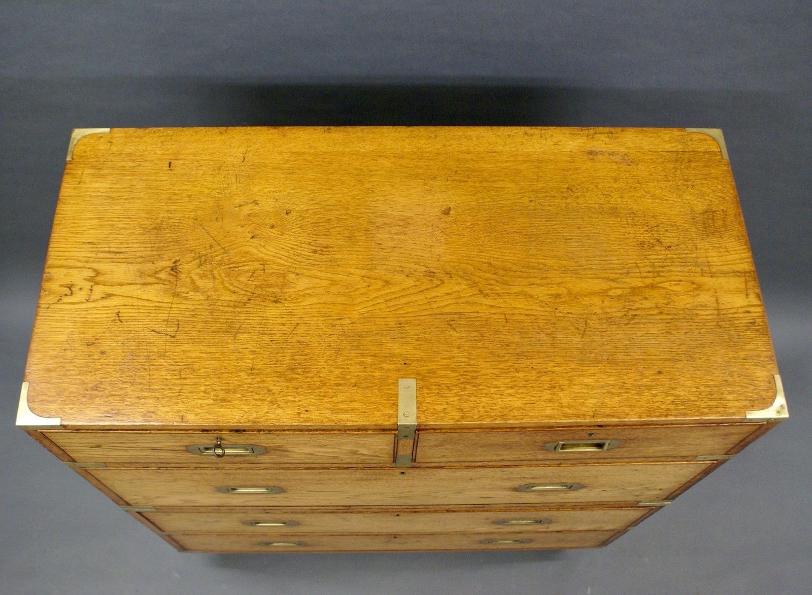 An Oak Military Or Campaign Chest Of Drawers photo Furniture
