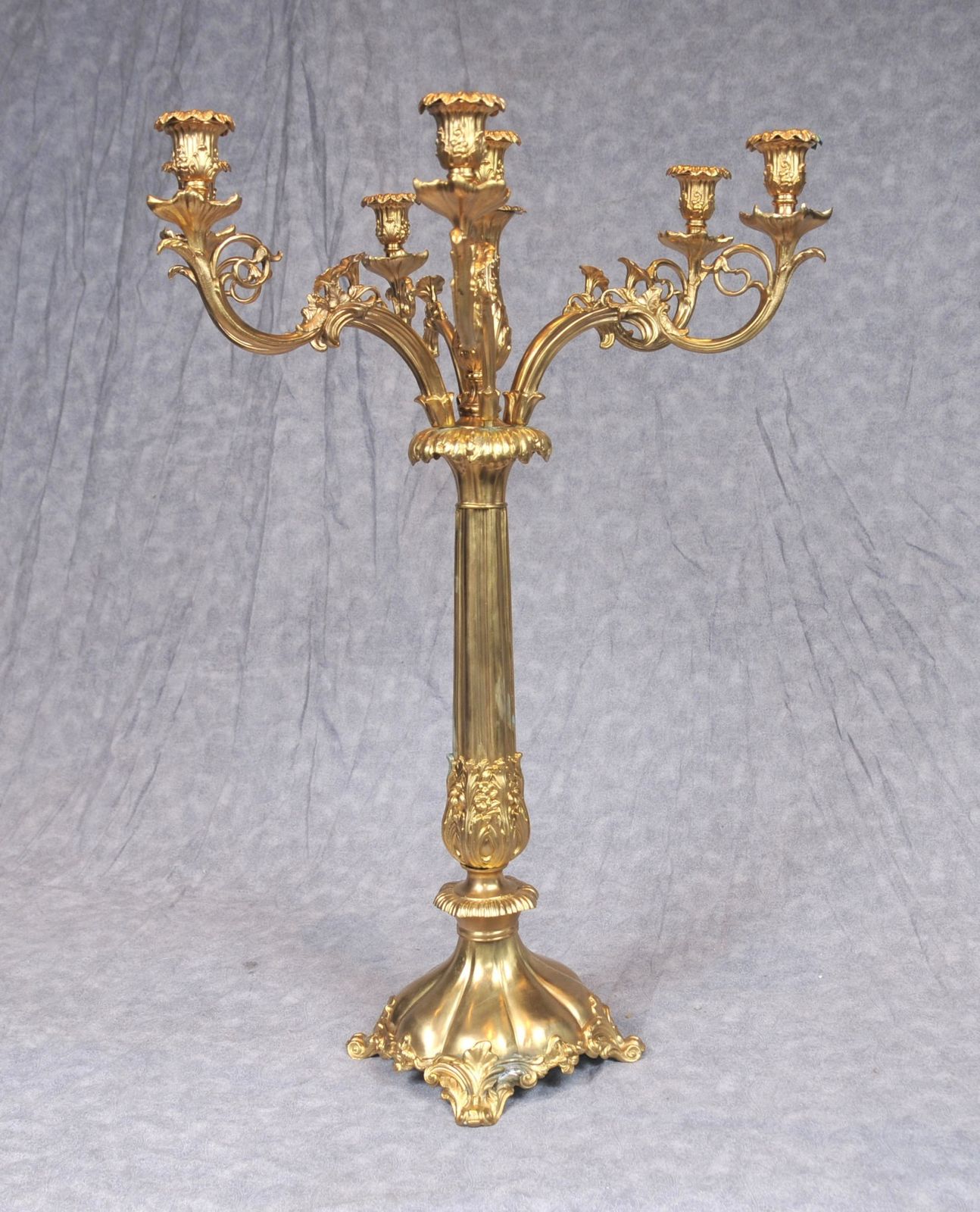Pair Candelabras   Gilt Antique Gilt Classic Candelabrum Paul Storr photo vintage