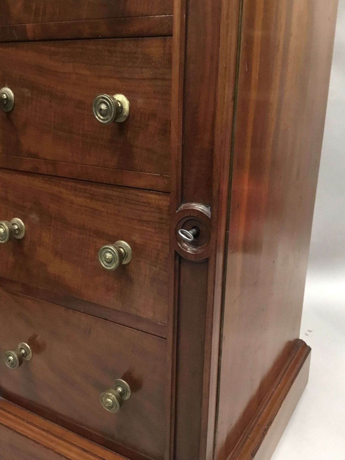 Regency Pair Of Mahogany Wellington Chests / Bedside Cabinets photo 5225.0