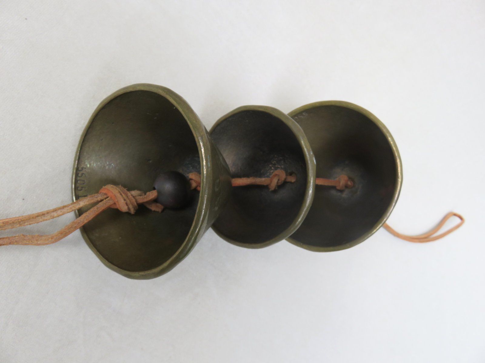 Bronze & Leather Door Bell, 1970s photo vinterior