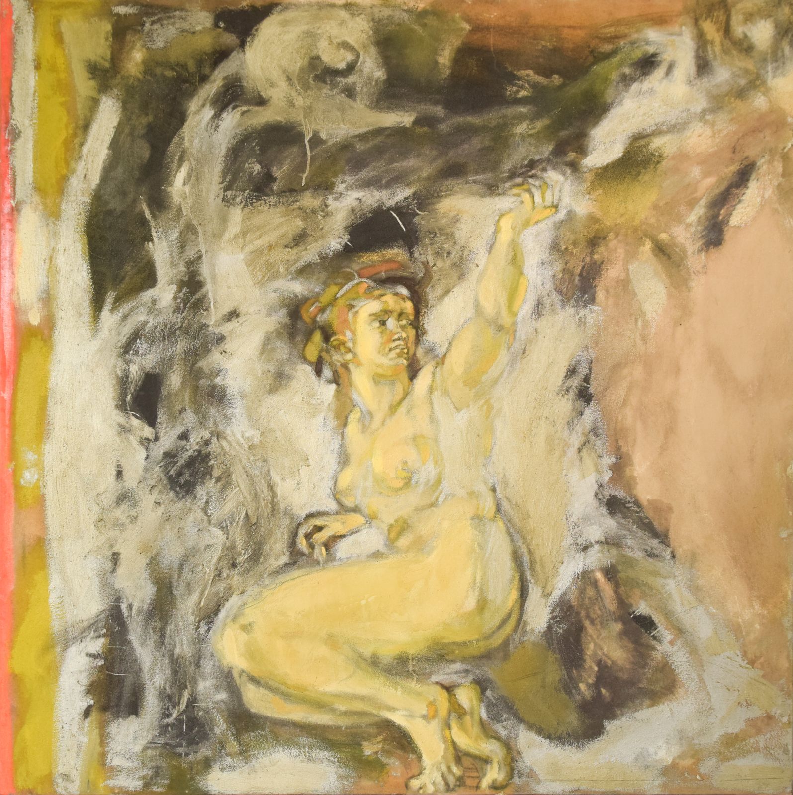 Vicente Vela – Twee Grote Figuratief Expressionistische Naaktstudies photo furniture