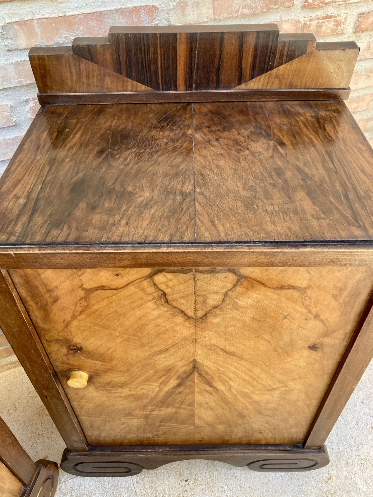 photo furniture Art Deco Side Cabinets Or Nightstands With One Drawer, 1930s, Set Of 2