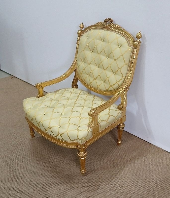 Pair Of Queen Louis XVI Armchairs, Napoleon III Period   Mid Xixth photo 5263.3