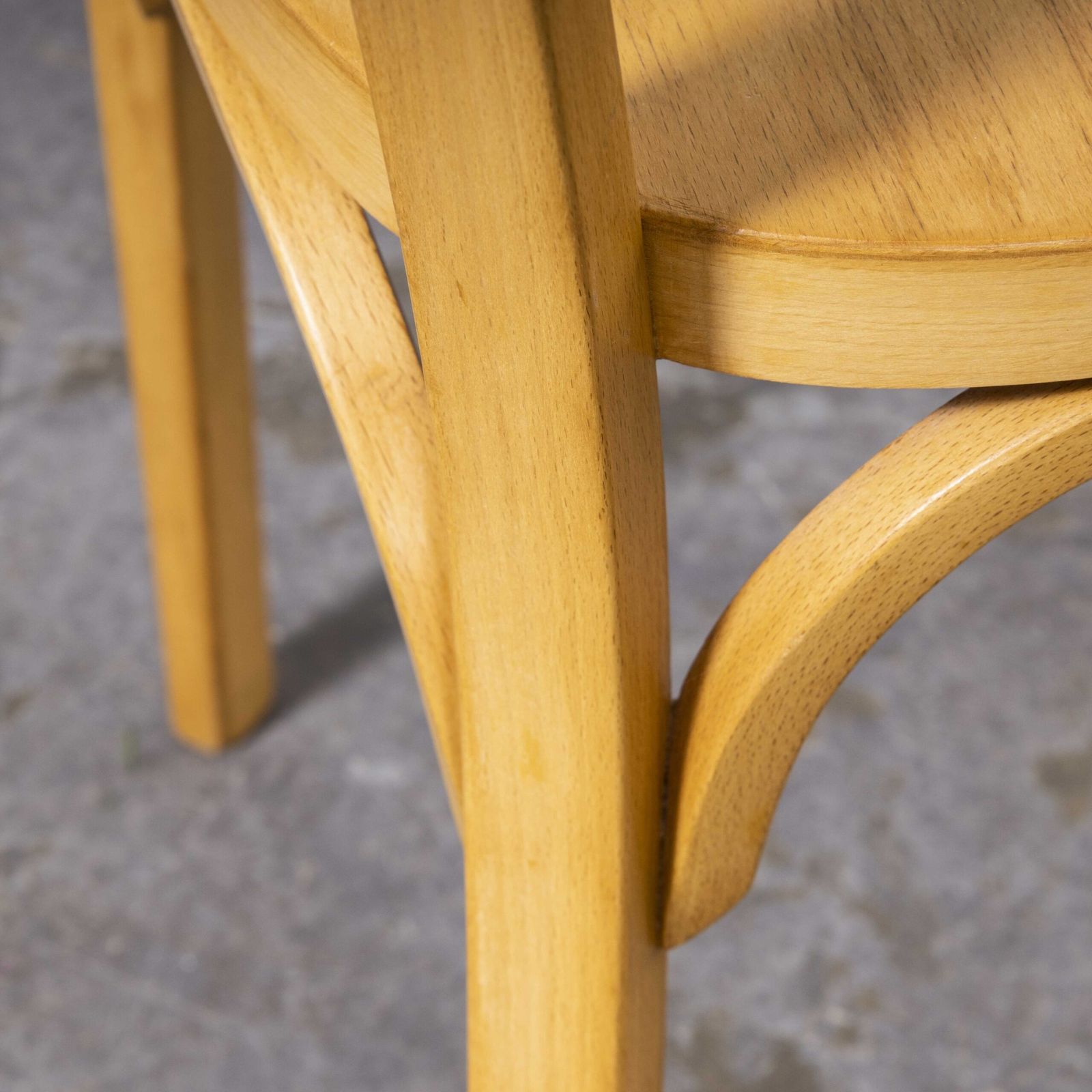 1950’s French Baumann Blonde Beech Bentwood Dining Chairs – Set Of Six photo for sale
