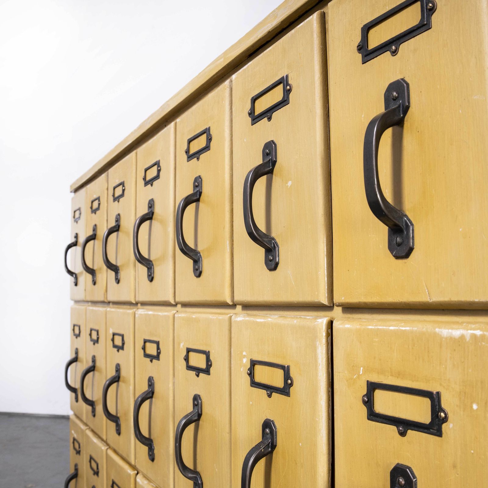 1940’s Twenty Four Painted Bank Of Drawers – Haberdashery photo vintage