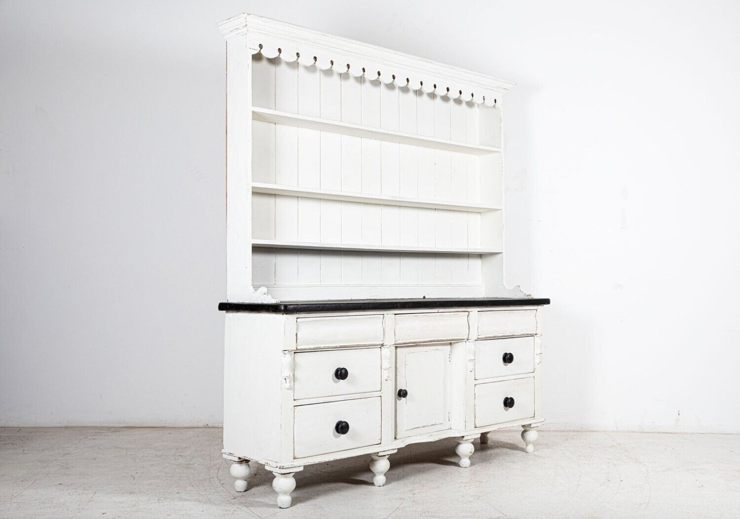 19thc Welsh Ebonised Sycamore Top Dresser photo furniture