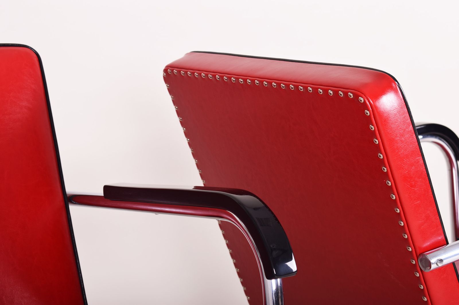 Pair Of Red Bauhaus Armchairs Made In ´30s Germany. Designed By Anton Lorenz. photo Furniture