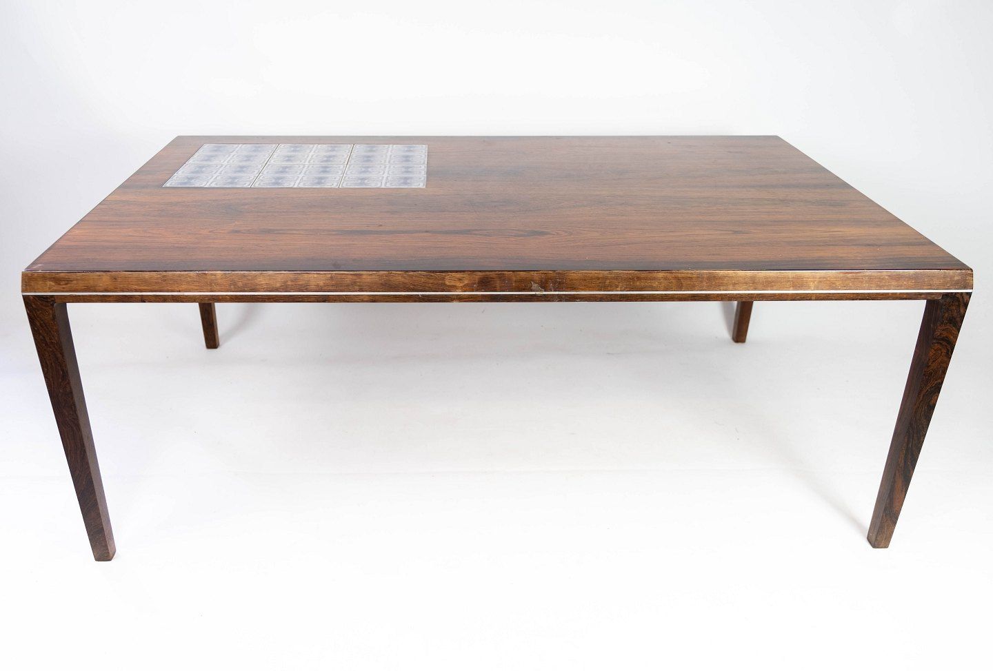 Coffee Table In Rosewood With Tiles, Designed By Johannes Andersen And Manufactured By Silkeborg Møbelfabrik From The 1960s. photo furniture
