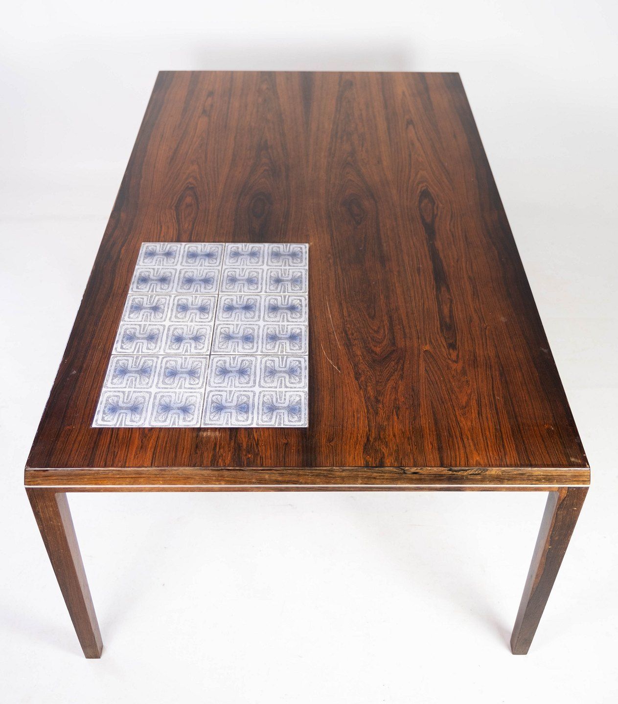 Coffee Table In Rosewood With Tiles, Designed By Johannes Andersen And Manufactured By Silkeborg Møbelfabrik From The 1960s. photo Furniture