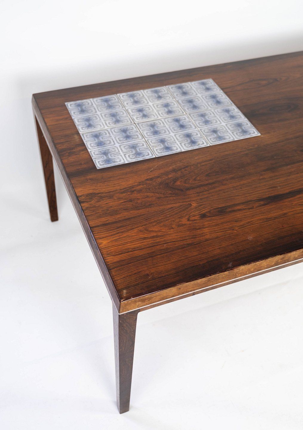 Coffee Table In Rosewood With Tiles, Designed By Johannes Andersen And Manufactured By Silkeborg Møbelfabrik From The 1960s. photo 785.0