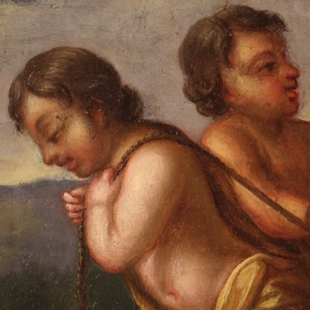 photo furniture Painting Game Of Cherubs From The Early 19th Century