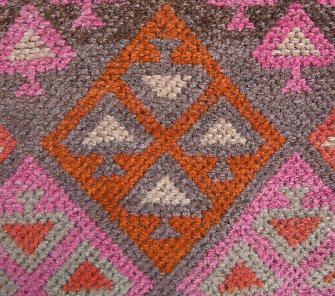 Geometric Hallway Rug, Farmhouse Decor One Of A Kind Anatolian photo Textiles