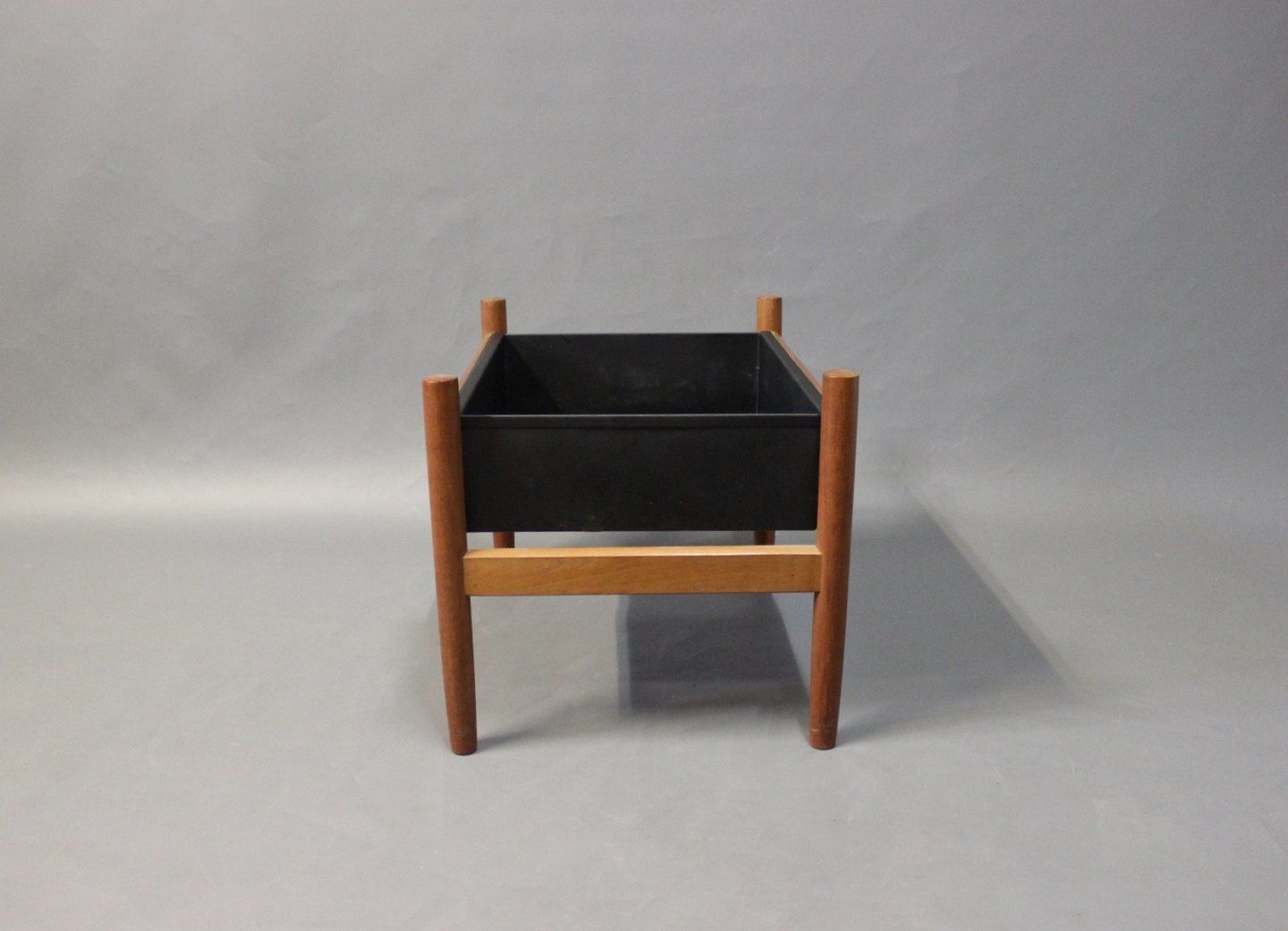 Flowerpot In Teak And Of Danish Design From The 1960s. photo furniture