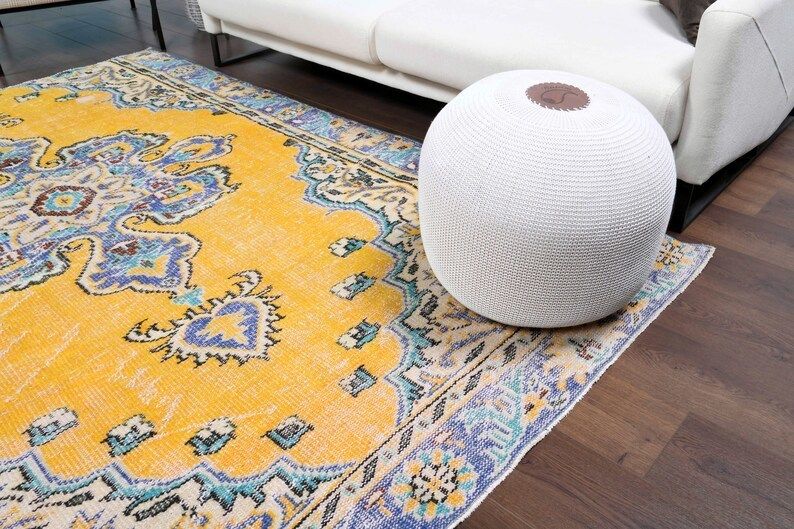 Antique Turkish Carpet Oushak Handmade Wool Rug Orange Oriental Area  Anatolia Farmhouse Decor One Of A Kind  Ethnic photo furniture