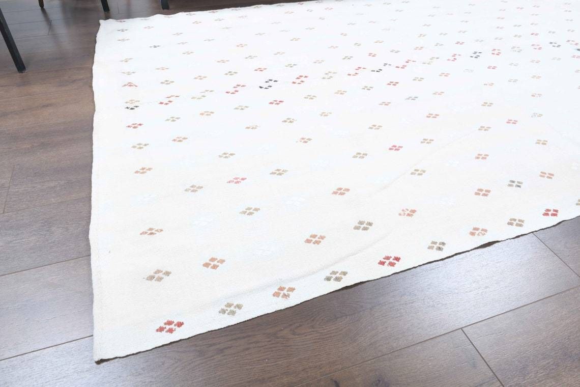 Oushak Handmade Wool White Carpet photo buy