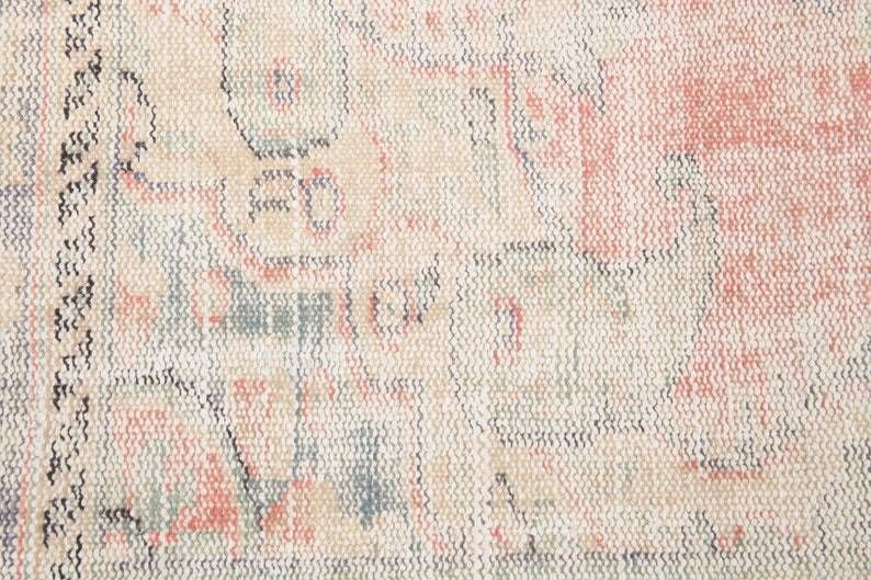 Turkish Antique Area Rug Oushak  Handmade Wool  Oriental Low Pile Carpet  Farmhouse Decor  One Of A Kind  Made In Anatoli photo 811.0