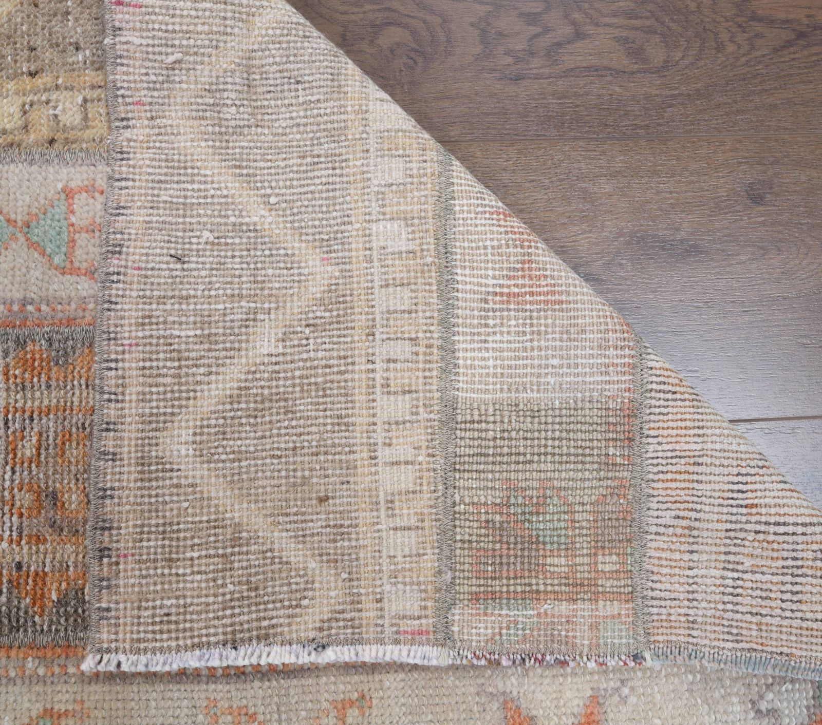Turkish Vintage Runner, Oushak Handmade Wool Rug, Patchwork Rug, Hallway Rugs, Farmhouse Decor, One Of A Kind, Folk Art, Anatolian photo Textiles