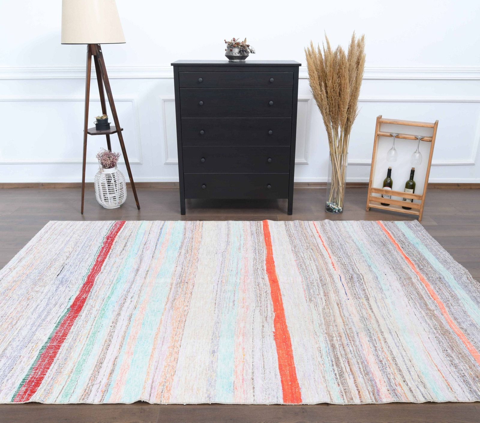 Turkish Kilim Area Rug, Oushak Handmade Wool Rug, Flatweave Rugs, Farmhouse Decor, One Of A Kind, Bohemian, Made In Anatolia photo buy