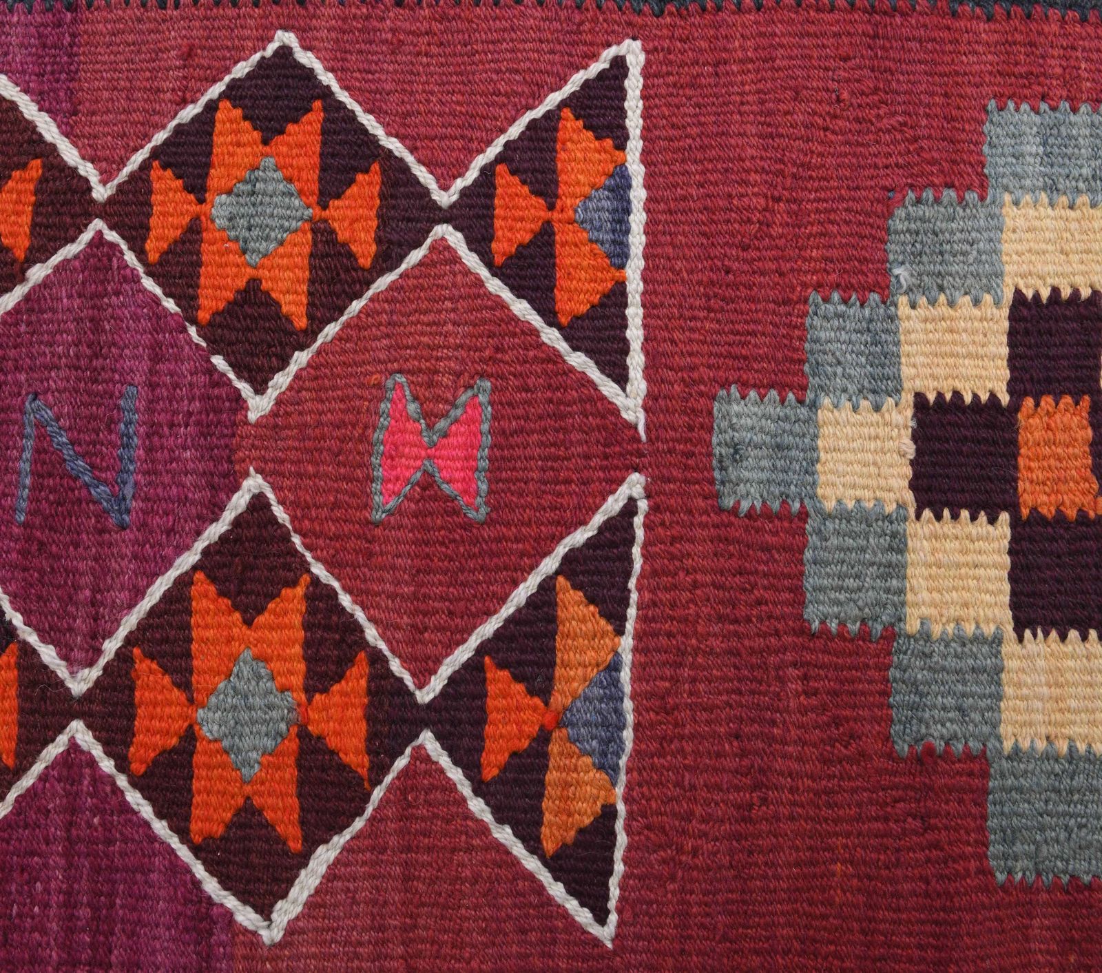 Turkish Kilim Runner Rug, Oushak Handmade Wool Flatweave Carpet, Hallway Rugs, Farmhouse Decor, One Of A Kind, Bohemian Decor photo vinterior