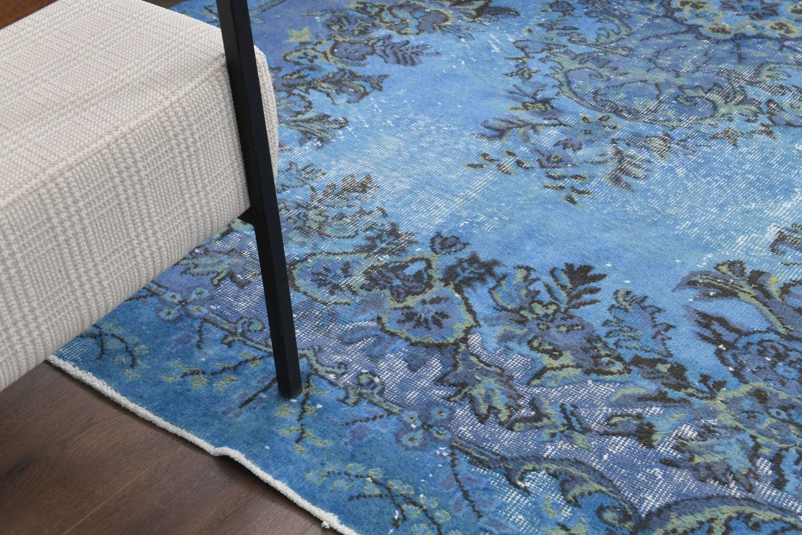 Turkish Oushak Rug, Handmade Wool Carpet, Blue Area Rug, Farmhouse Decor One Of A Kind, Anatolian, Ethnic Carpet, Bohemian Rugs photo vinterior