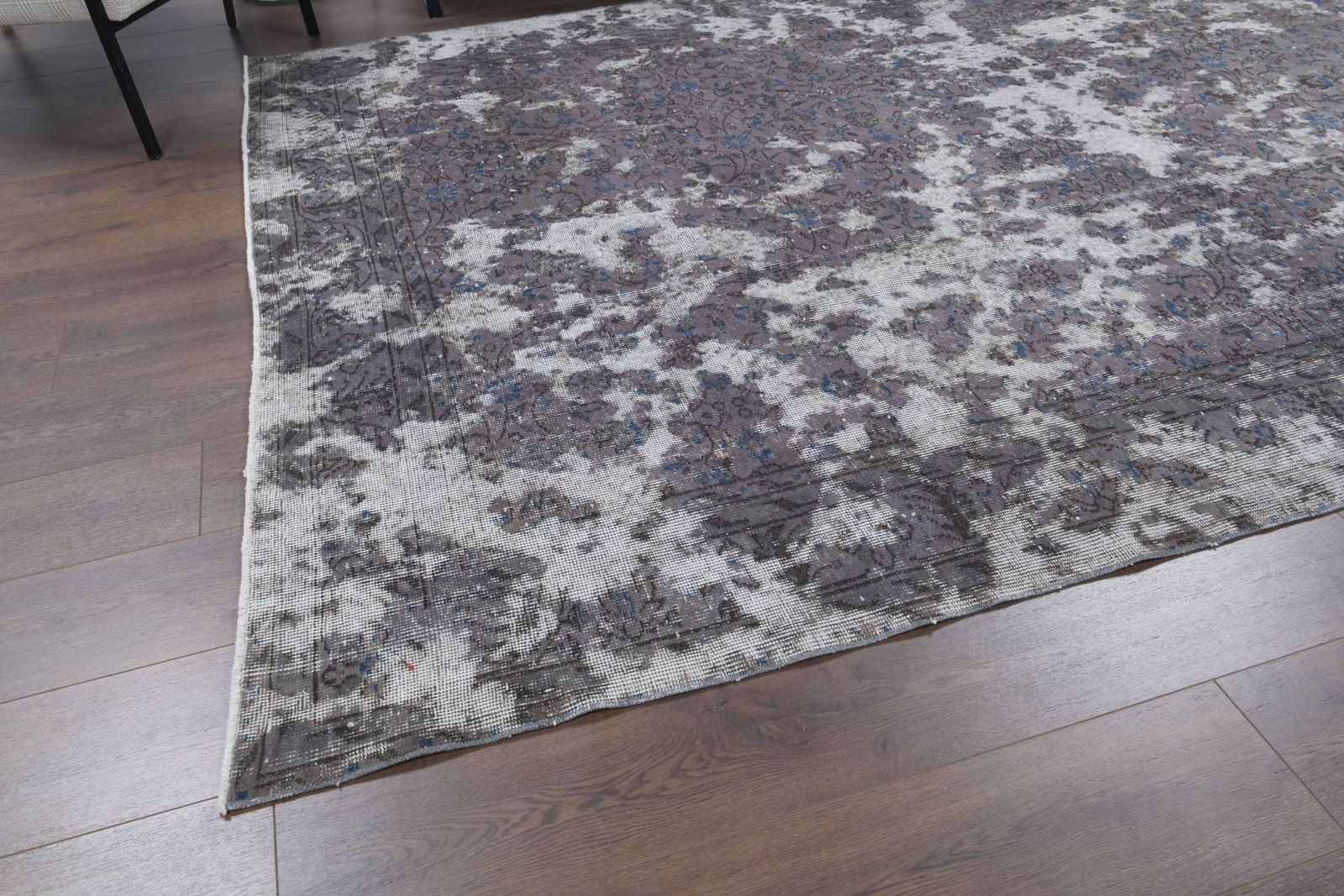 Antique Oriental Turkish Distressed Carpet, Oushak Handmade Wool Rug, Gray Neutral Area Rugs, Farmhouse Decor, One Of A Kind photo for sale