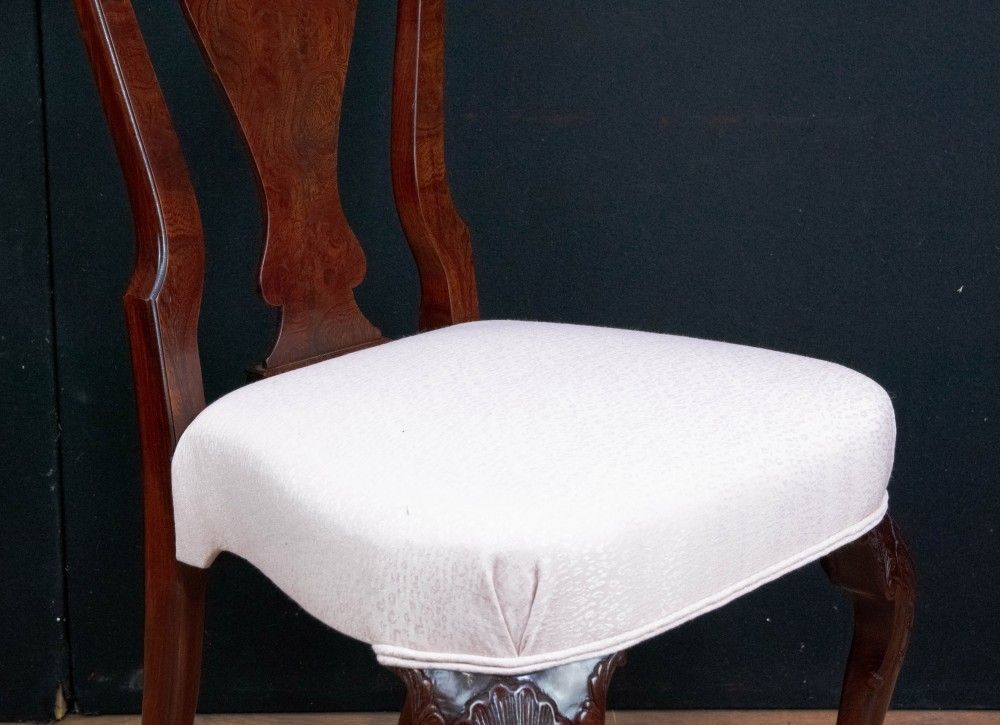 Furniture Set Queen Anne Dining Chairs In Mahogany photo
