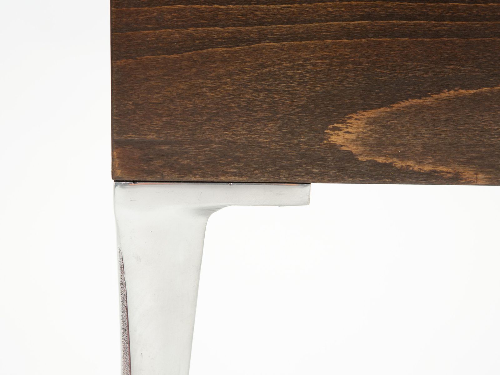 photo furniture French Ebony Steel End Tables Nightstands, 1970s