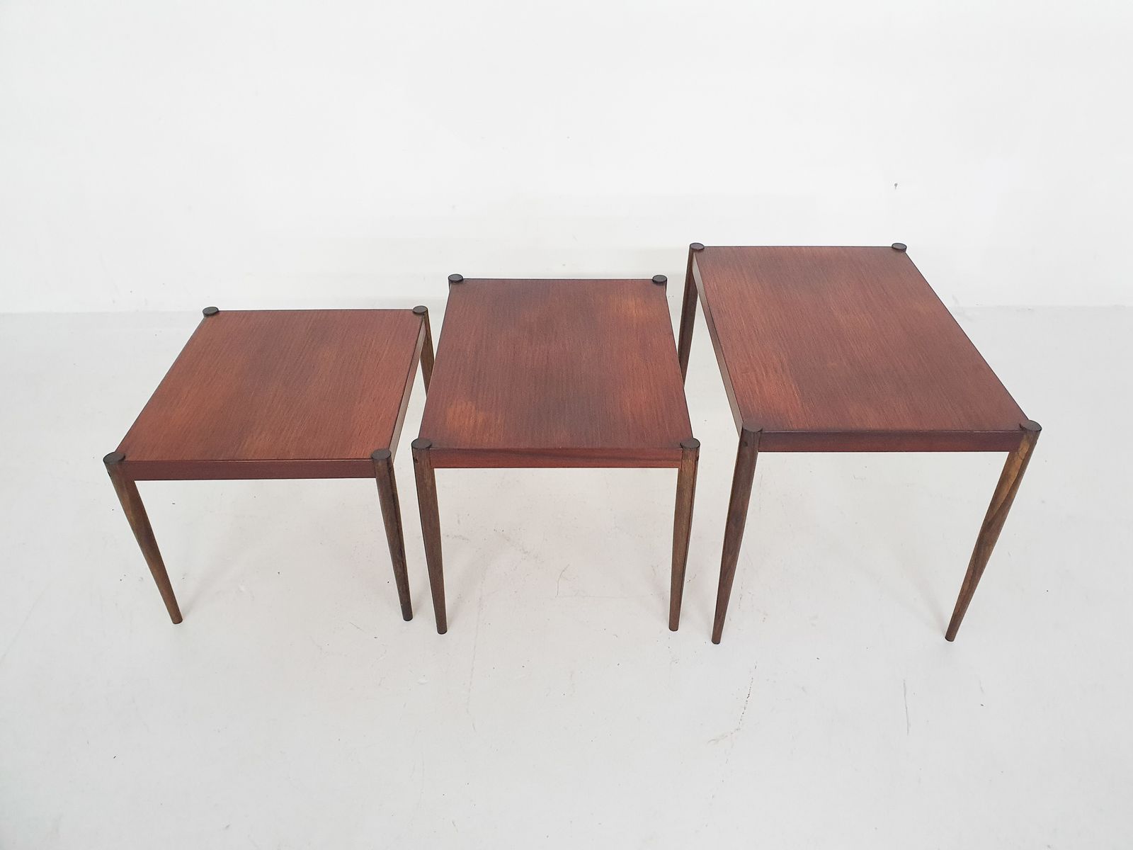 Mid Century Houten Nesttafels, Nederland, Ca. Jaren 1950 photo for sale