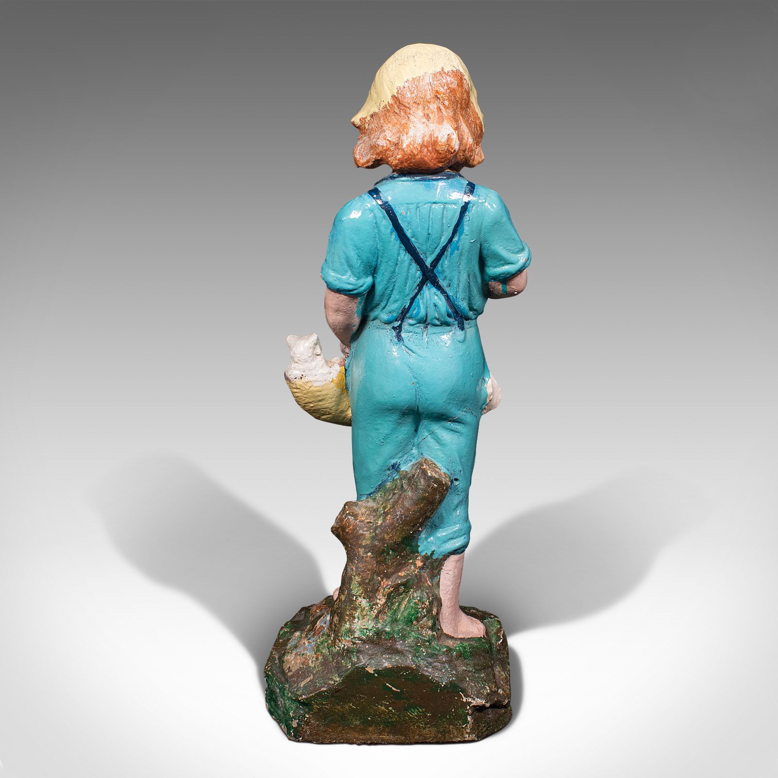 Antique Farm Girl Figure, French, Decorative Statue, Provincial, C.1900 photo 475.0
